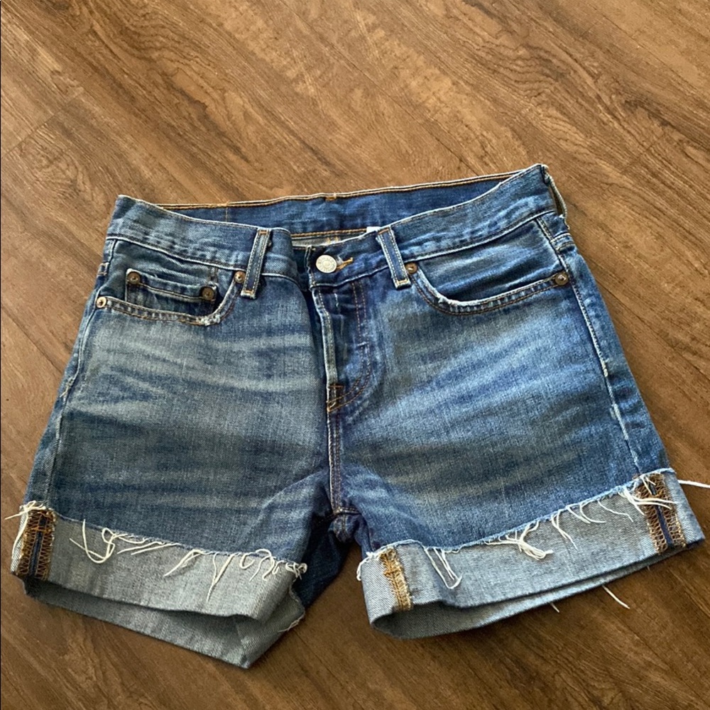 Levi's 501 Women's Blue Denim Cutoff Shorts size 30W